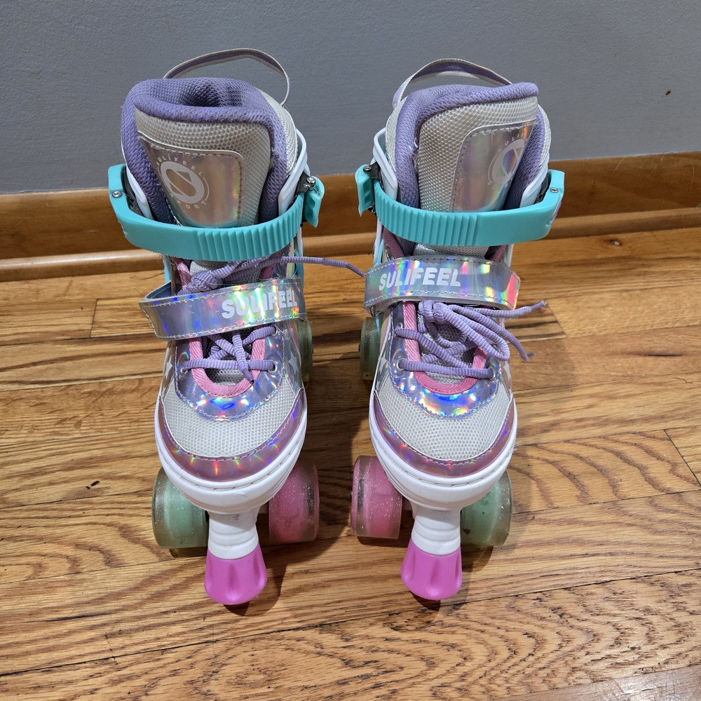Colorful Roller Skates with Holographic Details
